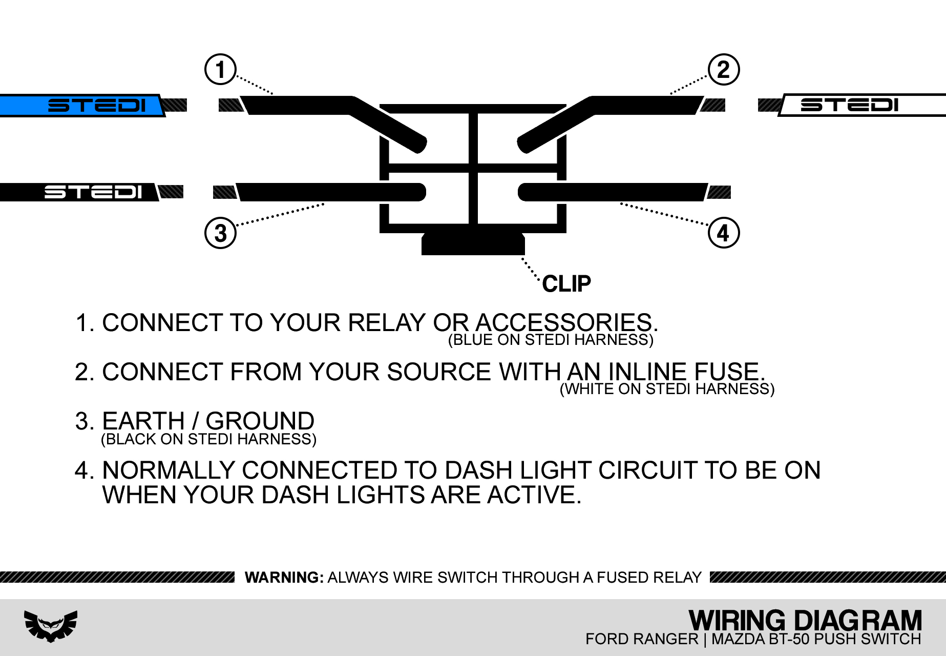 Wiring Diagram For Led Light Bar from www.stedi.com.au