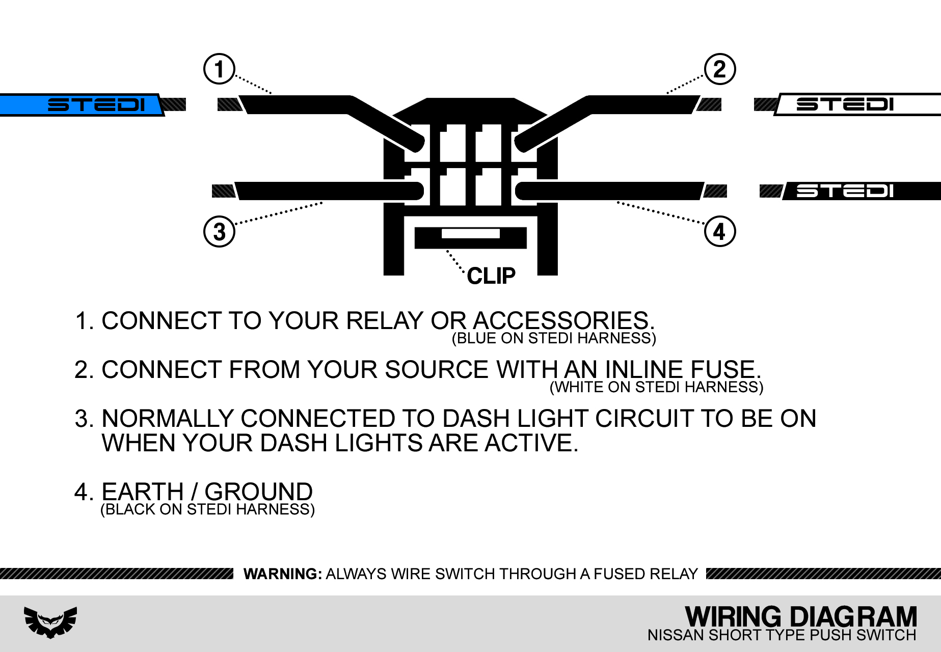 Wiring Diagram For Led Light Bar To High Beam from www.stedi.com.au